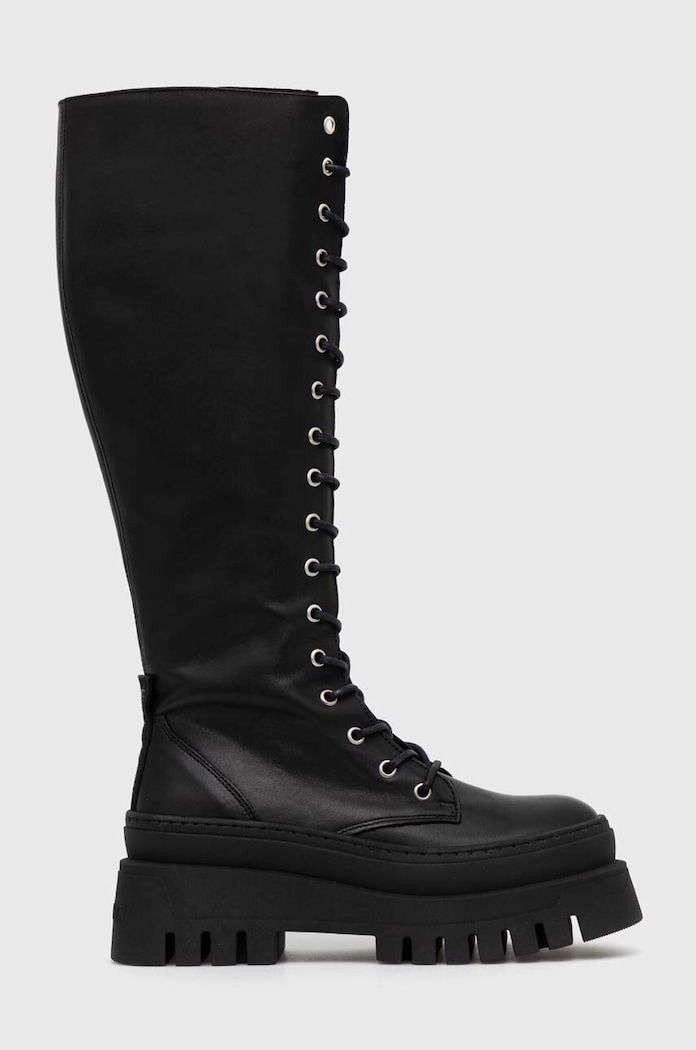 Steve Madden kozaki skórzane Carina nieocieplane czarny SM11002682.017