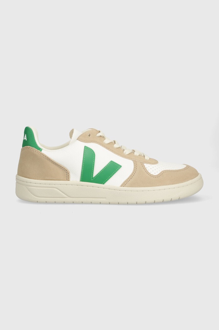 Δερμάτινα sneakers Veja V-10 δέρμα σαμουά λευκό VX0503146A