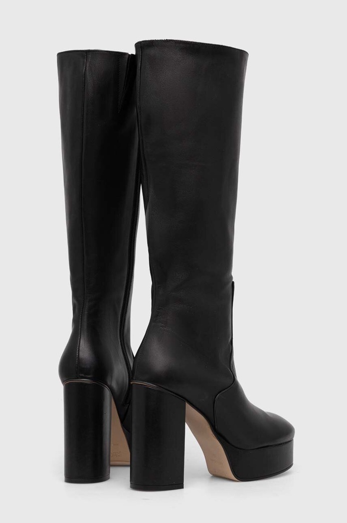 Obuwie Alohas kozaki skórzane Joanna S00766.25 czarny