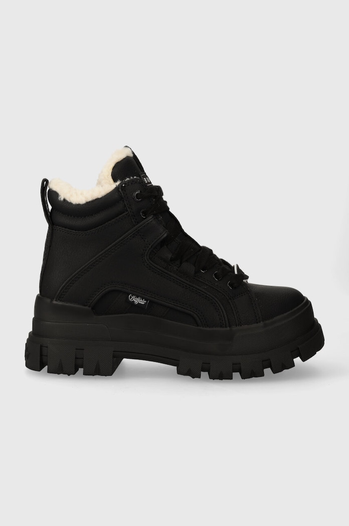 Buffalo sneakersy Aspha Nc Mid Warm Planet friendly czarny 1622186.BLK