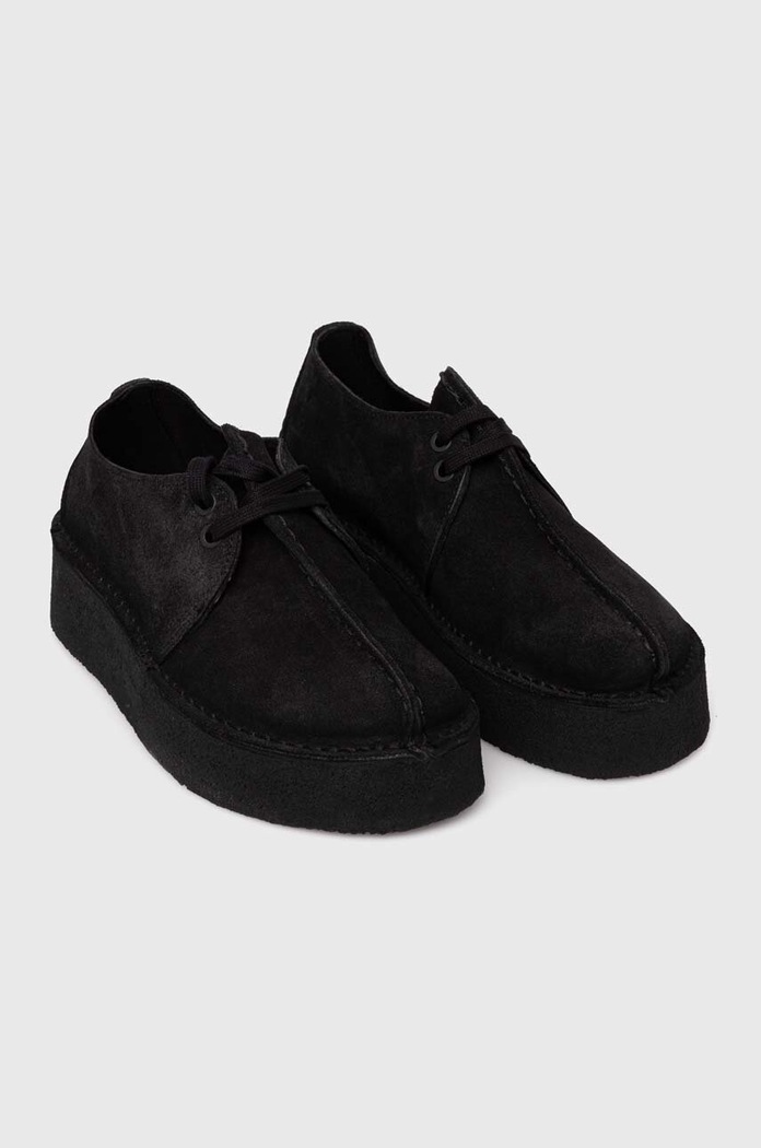 ClarksOriginals scarpe in camoscio Trek Wedge 26174019 nero AW23