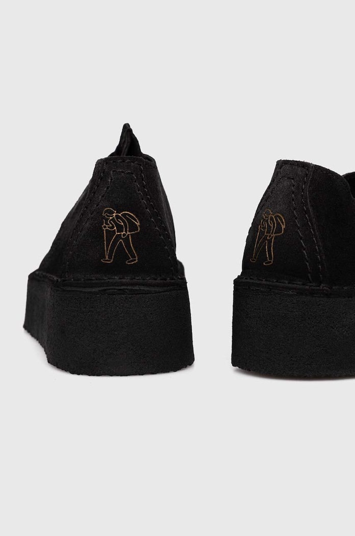 Scarpe ClarksOriginals scarpe in camoscio Trek Wedge 26174019 nero