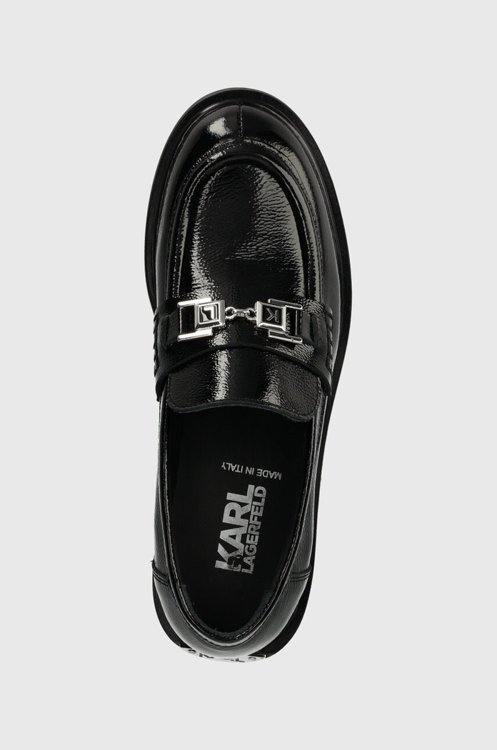 Kožené mokasíny Karl Lagerfeld Payton černá KL41420A.100
