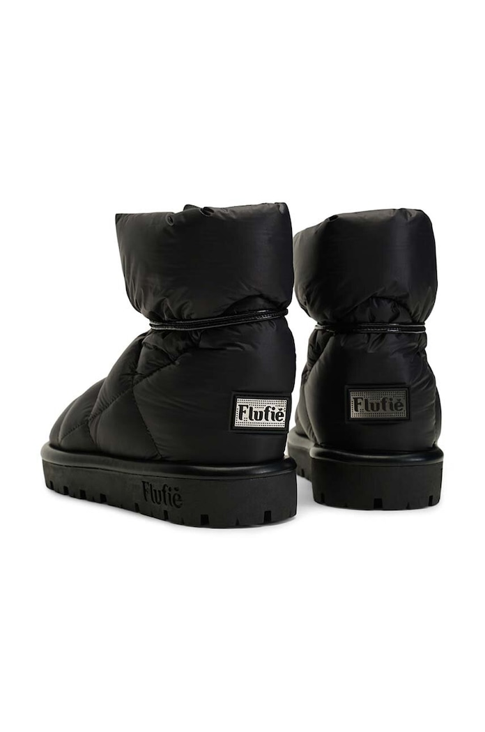 Obuv Snehule Flufie Metallic S02.JET.BLACK čierna