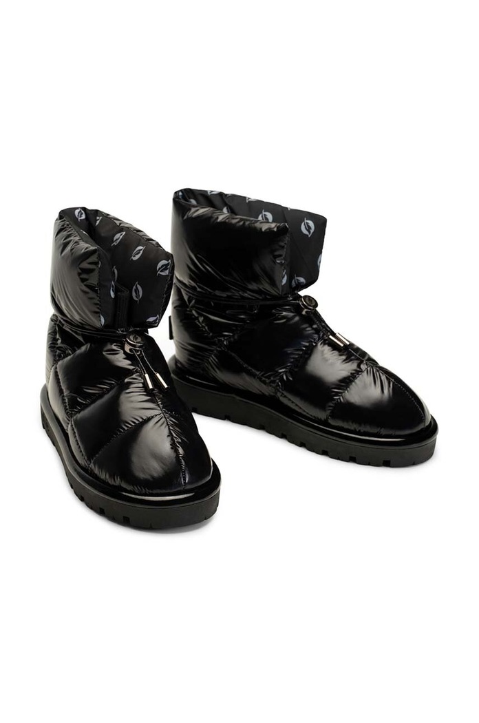 Snehule Flufie Shiny S03.JET.BLACK čierna AW23