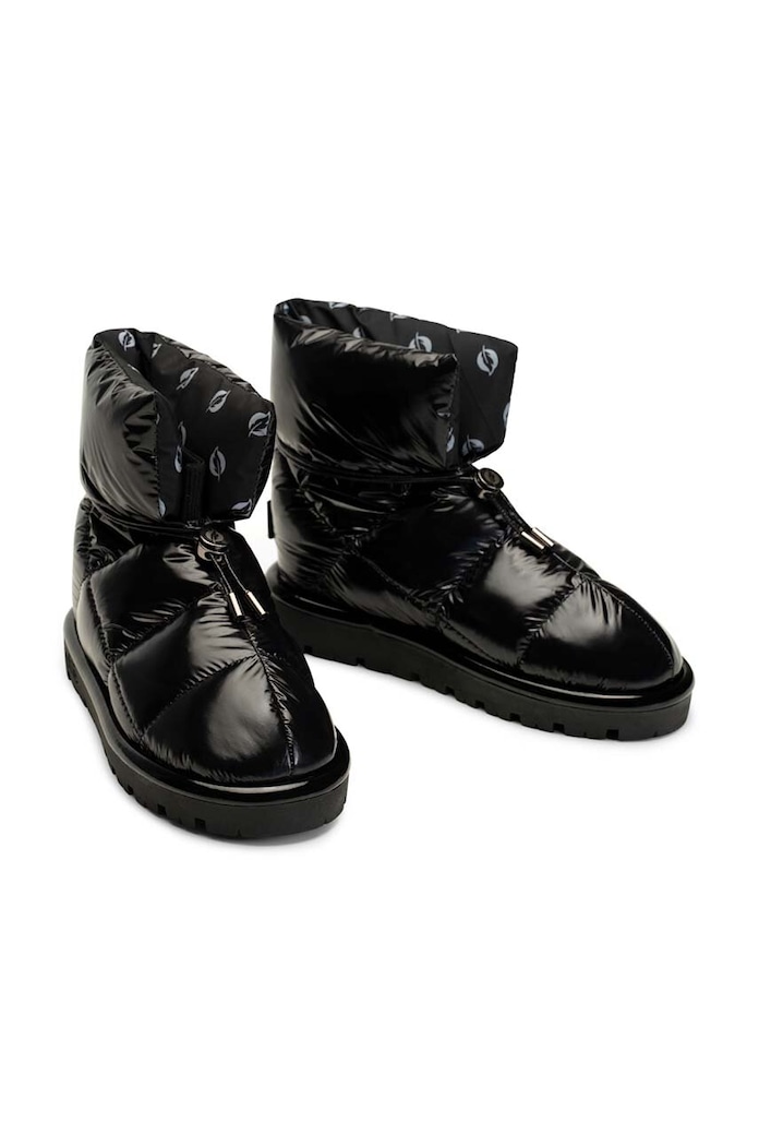 Snehule Flufie Shiny S03.JET.BLACK čierna AW23