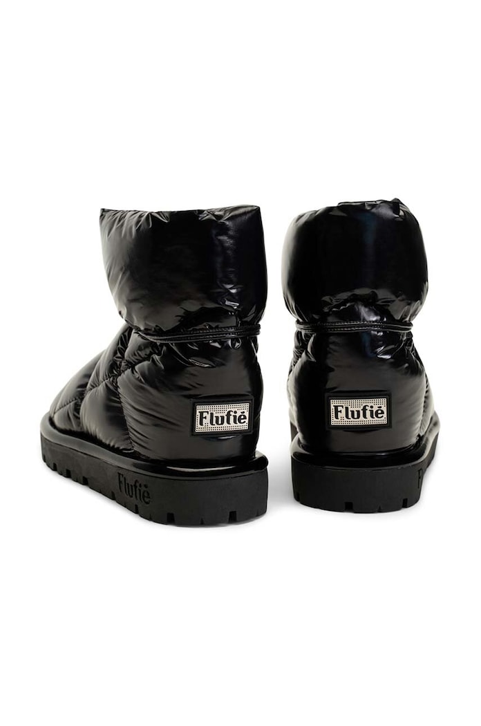 Obuv Snehule Flufie Shiny S03.JET.BLACK čierna