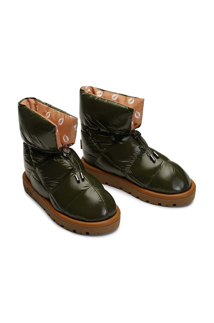 Flufie śniegowce Shiny S03.KHAKI zielony AW23