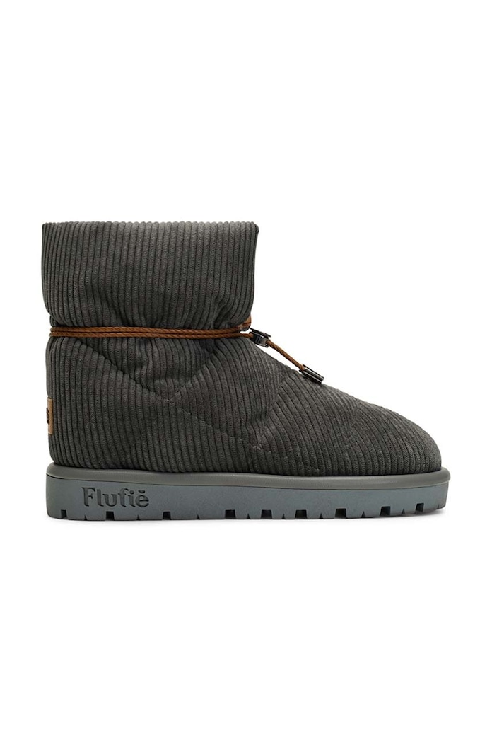 Snehule Flufie Cord zateplené sivá S07.GREY