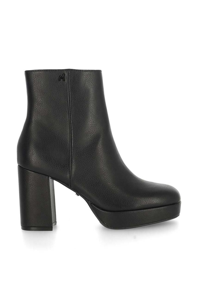 Gležnarji Mexx Ankle Boot Melody Imitacija zrnatega usnja črna MXQL012601W