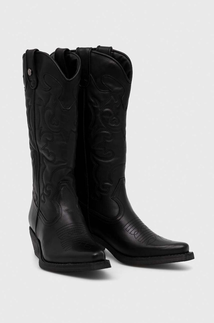 Steve Madden kowbojki skórzane Wishley SM11003071.017 czarny AW23