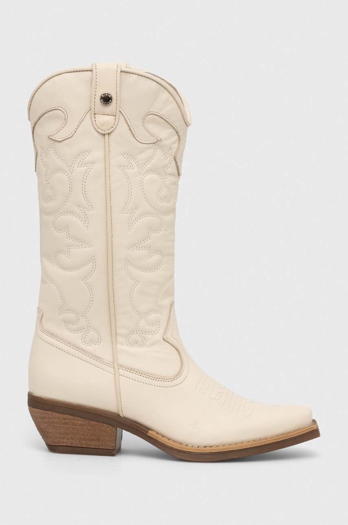 Steve Madden kowbojki skórzane Wishley imitacja skóry licowej beżowy SM11003071.287