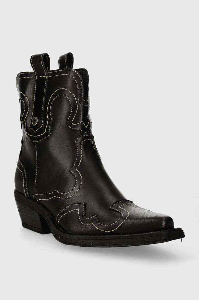 Kožené kovbojské topánky Steve Madden Waynoa SM11003072.017 čierna AW23