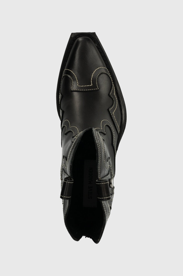 Kožené kovbojské topánky Steve Madden Waynoa čierna SM11003072.017