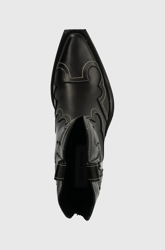 Kožené kovbojské topánky Steve Madden Waynoa čierna SM11003072.017