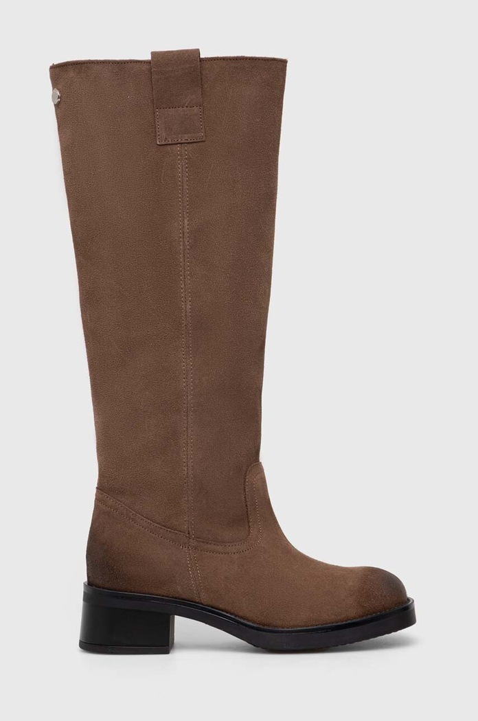 Elegantni škornji iz semiša Steve Madden Banner Neizolirana rjava SM11003092.275