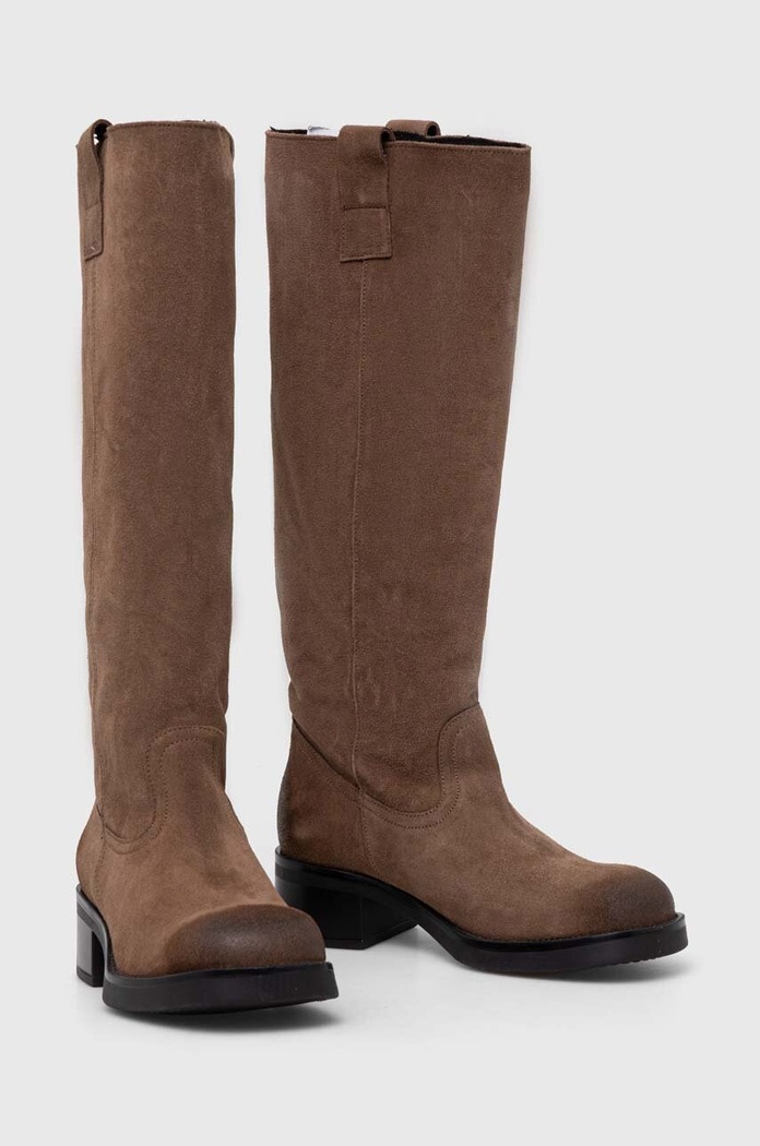 Elegantni škornji iz semiša Steve Madden Banner SM11003092.275 rjava AW25