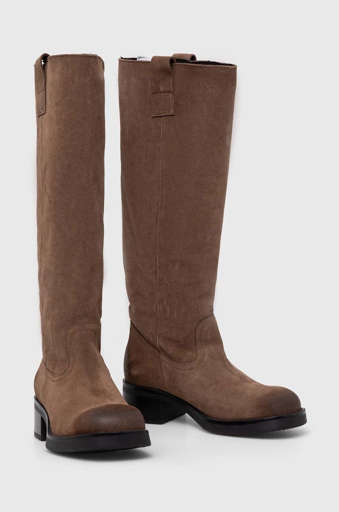 Elegantni škornji iz semiša Steve Madden Banner SM11003092.275 rjava AW25
