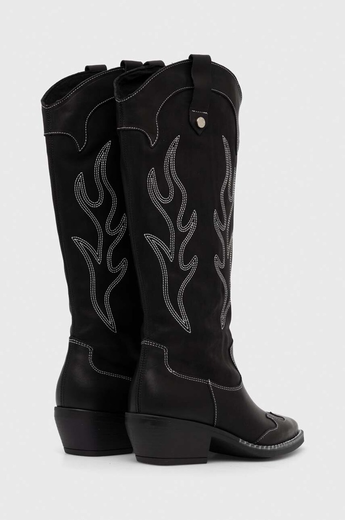 Obuwie Steve Madden kowbojki skórzane Wenda SM11003097.017 czarny