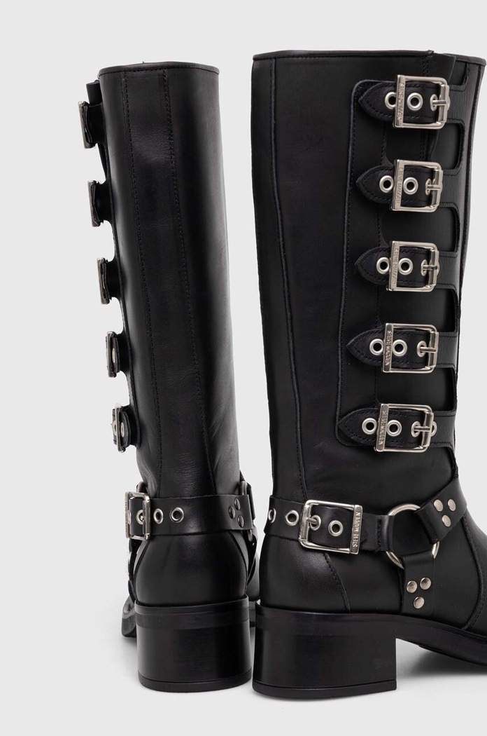 Obuwie Steve Madden kozaki skórzane Battle SM19000101.017 czarny