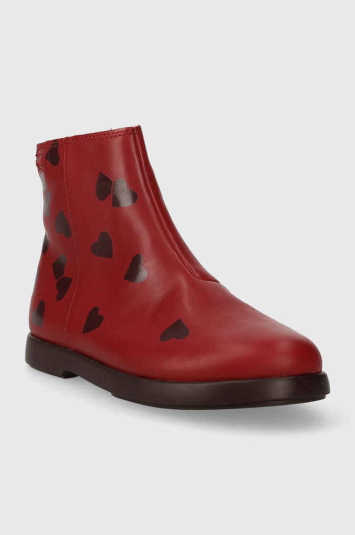 Camper gyerek bokacsizma bőrből TWS Kids K900329.28.34 burgundia AW23