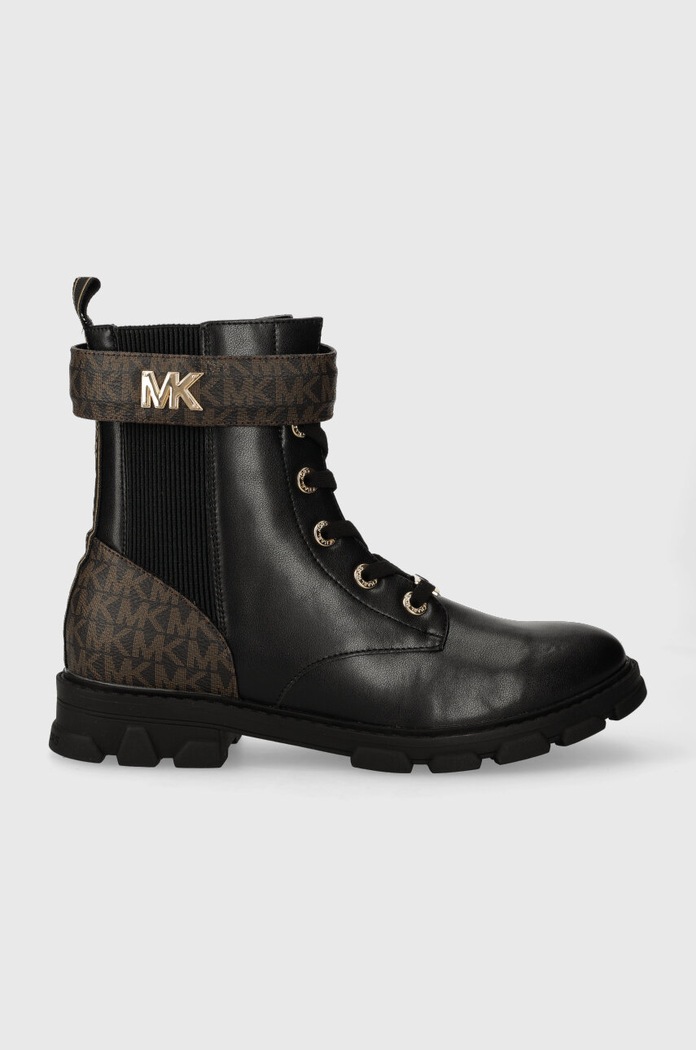 Michael Kors botki dziecięce imitacja skóry licowej czarny MK100782