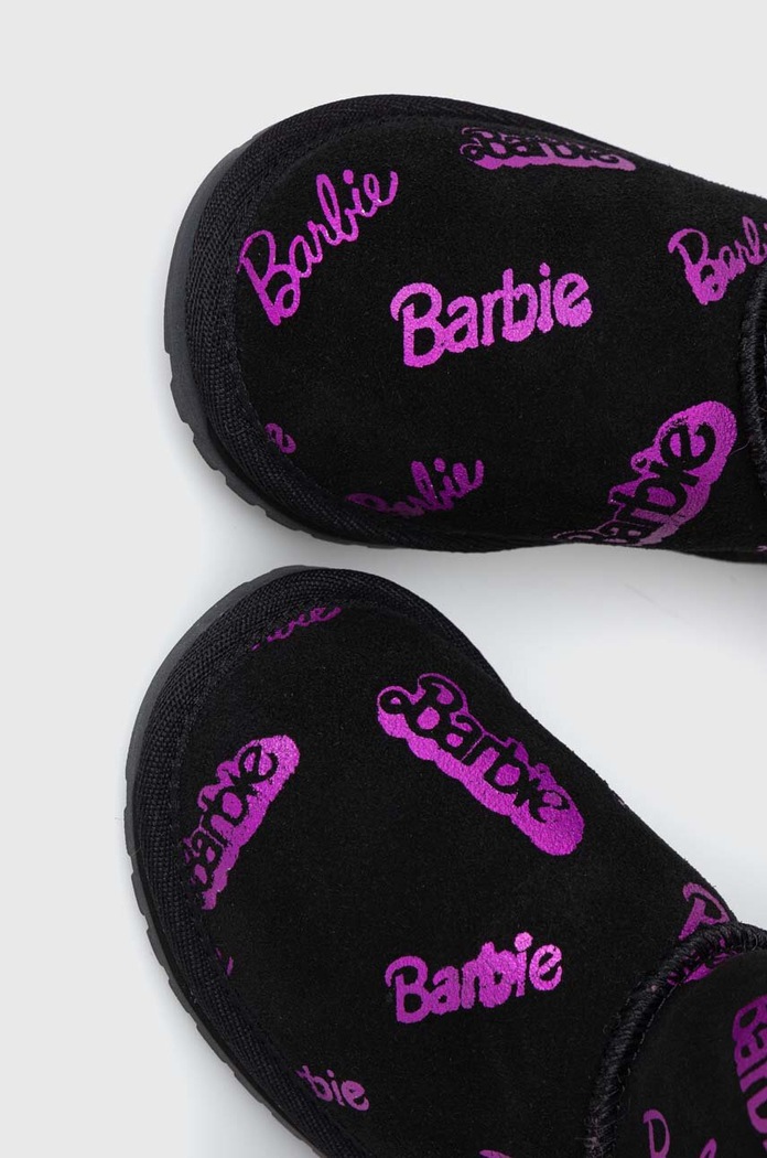 Emu Australia cizme de zapada din piele intoarsa Barbie? Wallaby Print Lo negru K12904.Barbie.Wallaby.