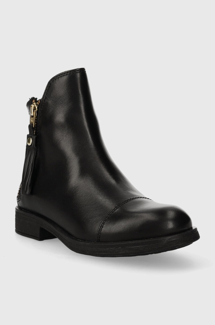 Dječje kožne gležnjače Geox J5449C.00043 crna AW23