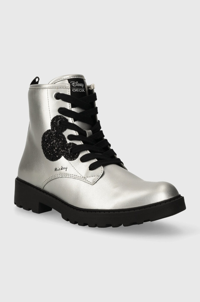 Detské topánky Geox J3620G 000NF J CASEY J3620G.000NF.36.39 strieborná AW23