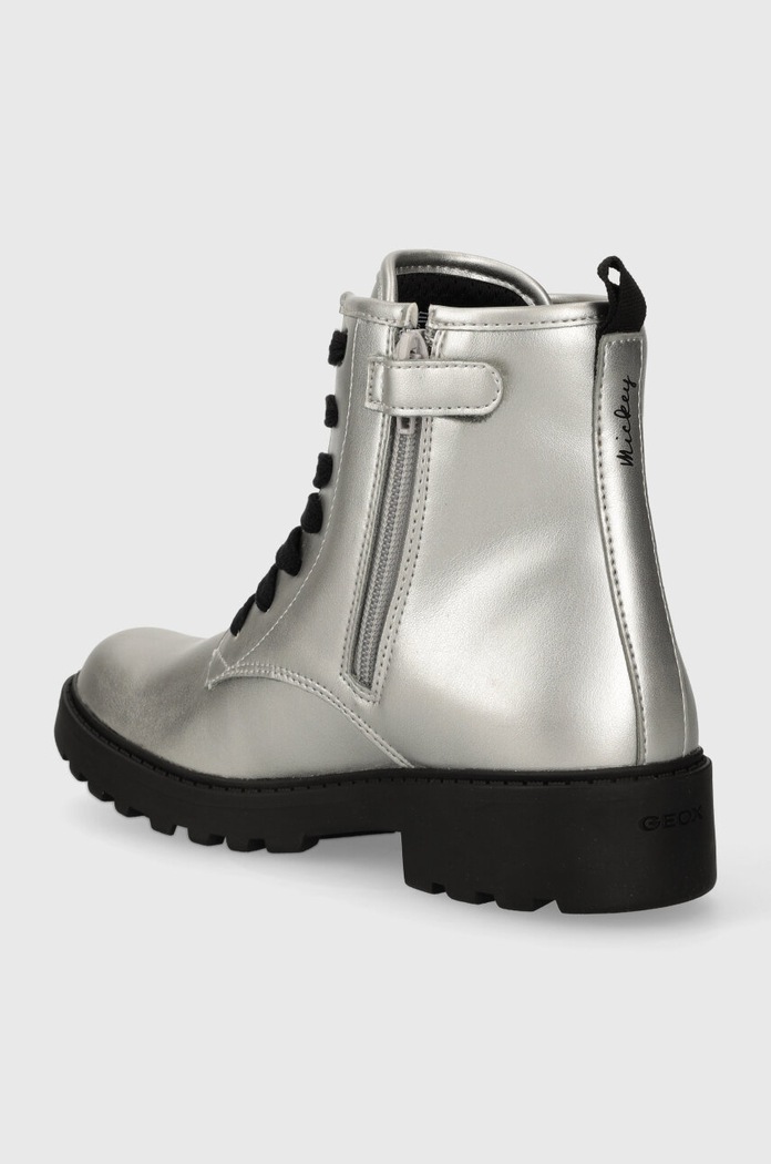 Dievča Detské topánky Geox J3620G 000NF J CASEY J3620G.000NF.36.39 strieborná