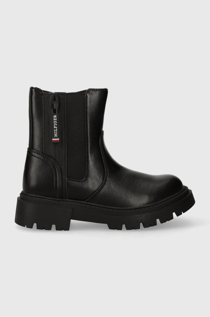Dječje gležnjače Tommy Hilfiger na patentni zatvarač crna T3A5.33025.30.34