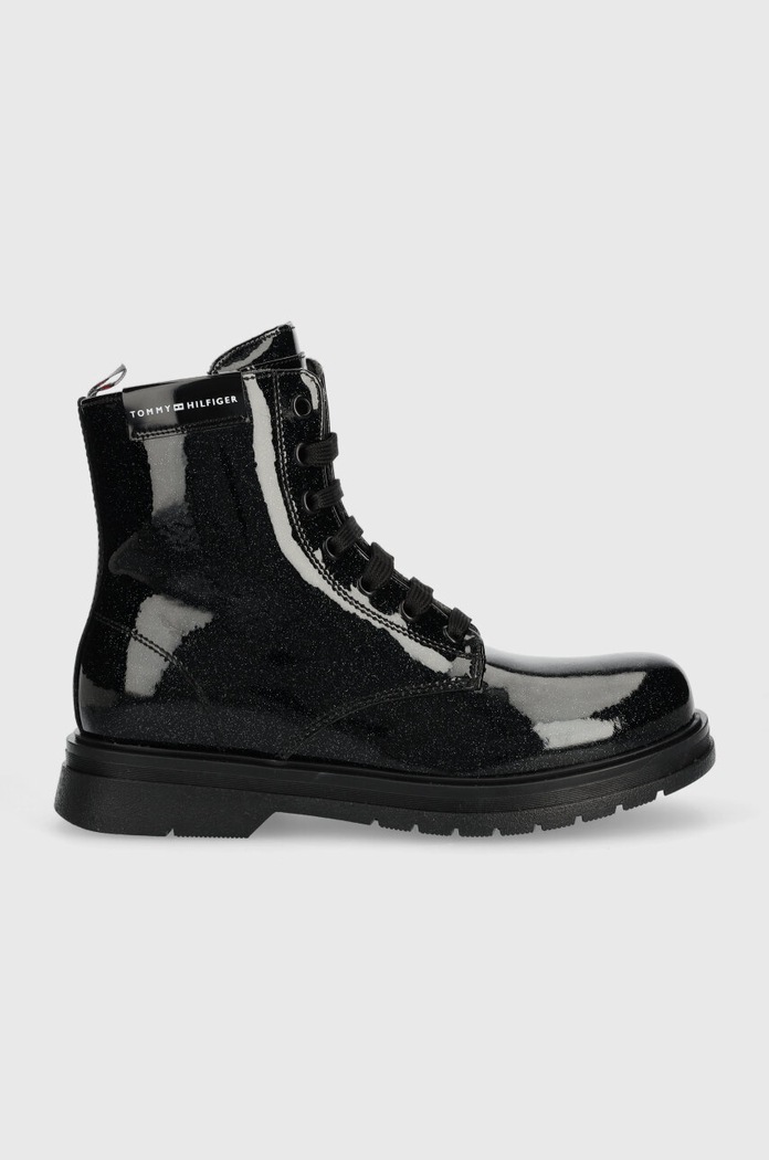 Tommy Hilfiger gyerek bakancs szintetikus bőr fekete T4A5.33032.30.34