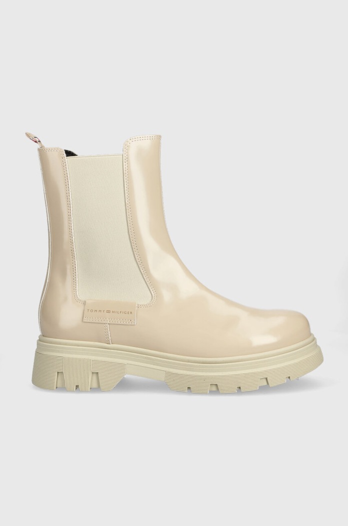 Tommy Hilfiger gyerek chealsea csizma szintetikus bőr bézs T4A5.33035