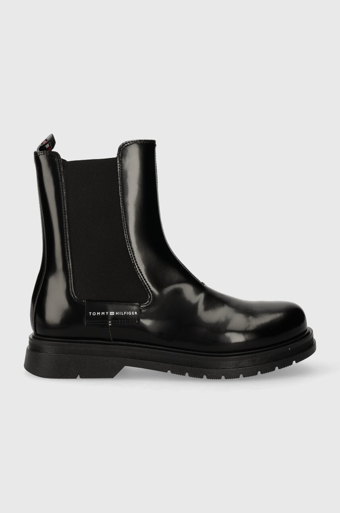 Dětské holínky Tommy Hilfiger nezateplené černá T4A5.33028