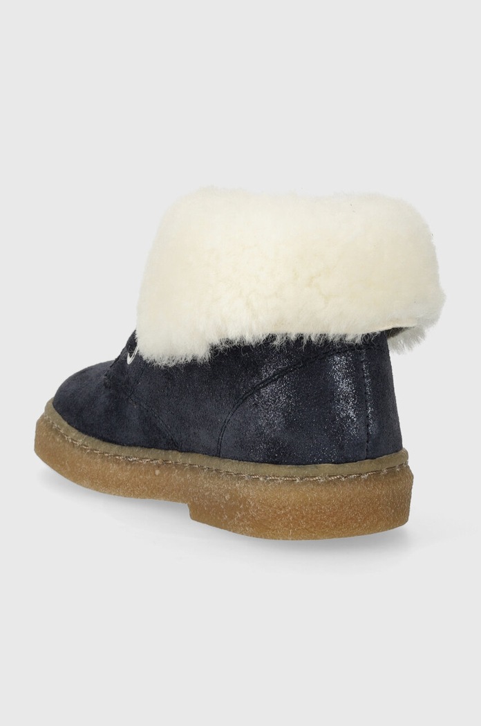 Dziewczynka Pom D'api buty zimowe zamszowe dziecięce TRIX FUR G P1DBDF0403.22.23 granatowy