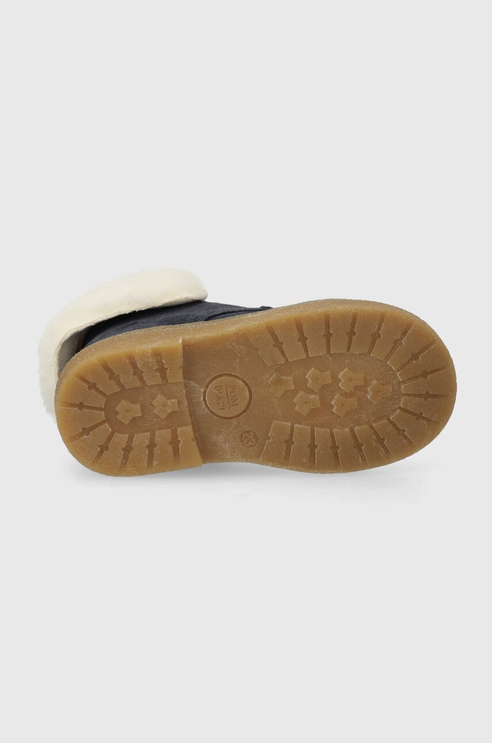 Pom D'api buty zimowe zamszowe dziecięce TRIX FUR G P1DBDF0403.22.23 granatowy