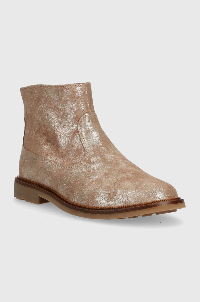 Dječje gležnjače od brušene kože Pom D'api SISTER BOOTS P1EFDF0405.31.34 bež AW23