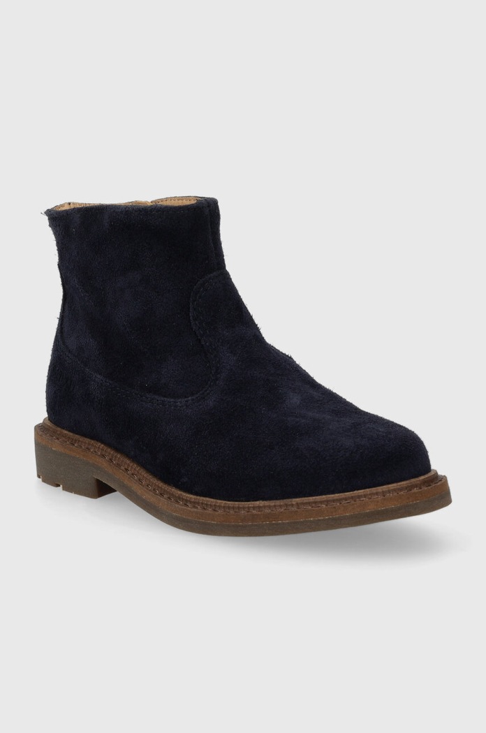 Pom D'api cizme din piele intoarsa pentru copii SISTER BOOTS P1EFDZ0401.24.27 bleumarin AW23