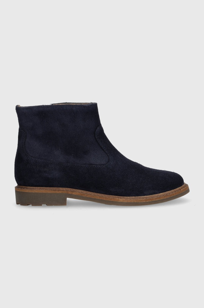 Pom D'api gyerek bokacsizma velúrból SISTER BOOTS velúr bőr sötétkék P1EFDZ0401.31.34