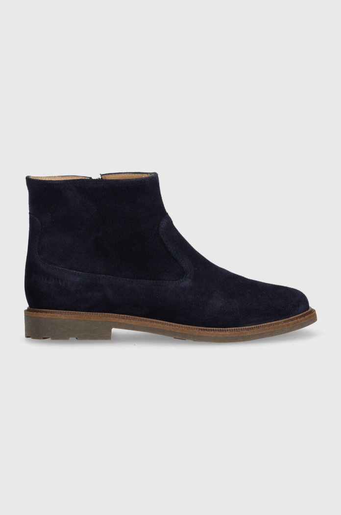 Pom D'api botki zamszowe dziecięce SISTER BOOTS nieocieplane granatowy P1EFDZ0401.35.38