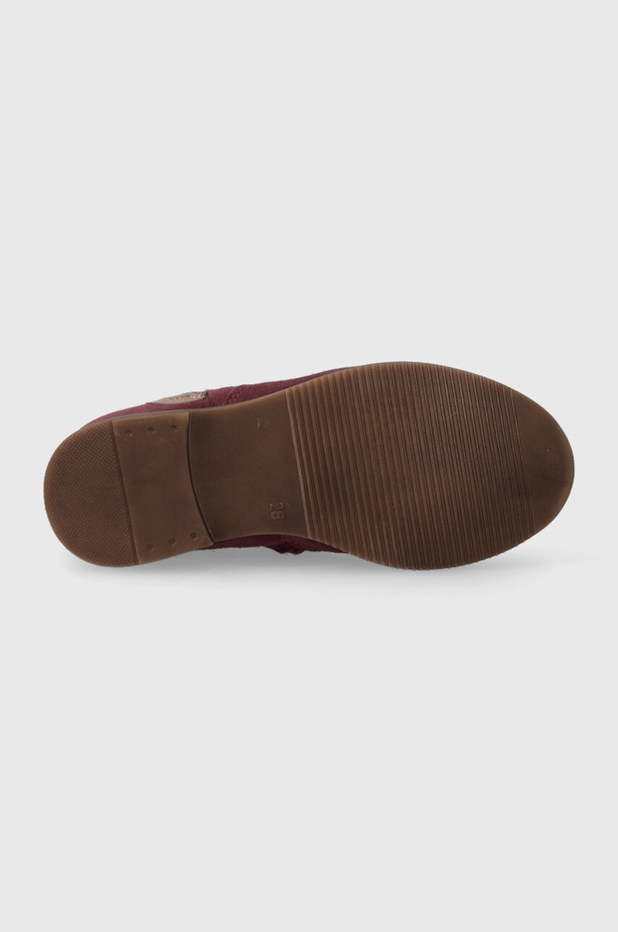 Pom D'api cizme din piele intoarsa pentru copii CITY COLIBRI P1IBED0401.28.30 burgundia