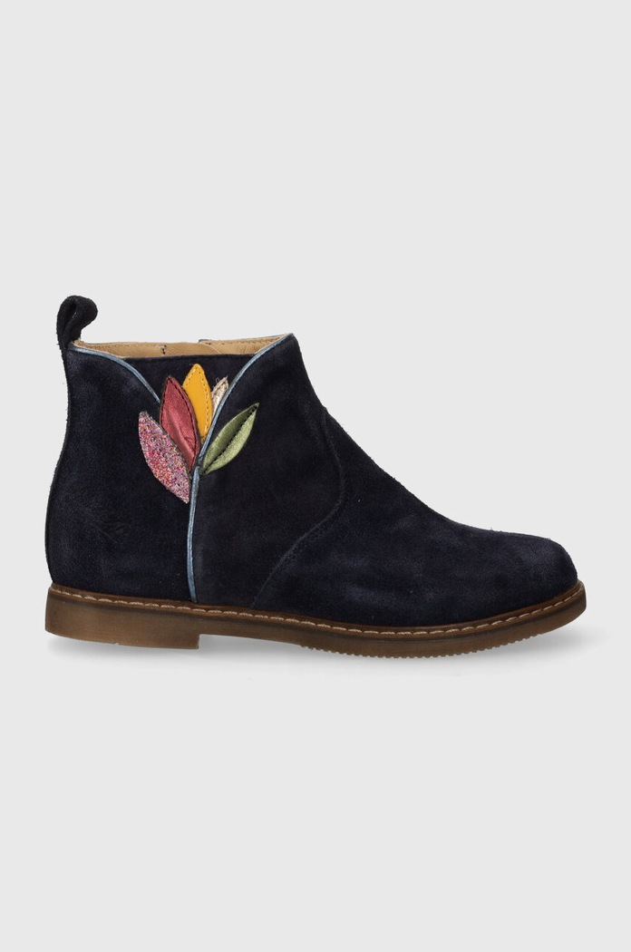 Pom D'api cizme din piele intoarsa pentru copii CITY FLORA neizolat bleumarin P1ICED0402.28.30