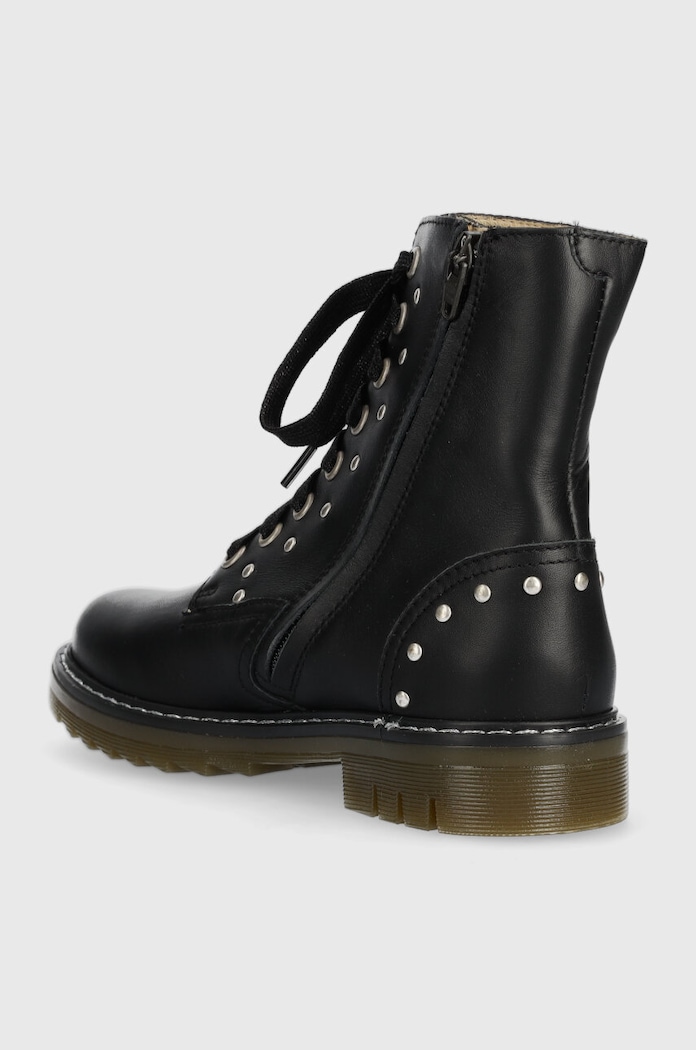 Fete Pom D'api ghete din piele pentru copii SID HI STUD P1MABN04R1.31.34 negru