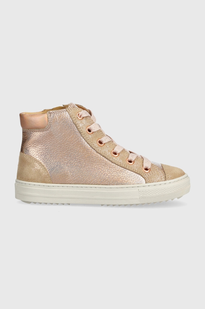 Dječje kožne tenisice Pom D'api SWAG ZIP LACE brušena koža roza P1QBFC0402.28.30