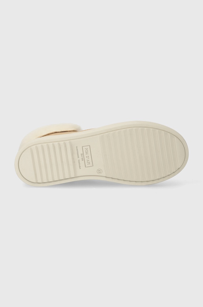 Dětské semišové zimní boty Pom D'api SWAG ZIP FUR P1QDDF0402.31.34 béžová