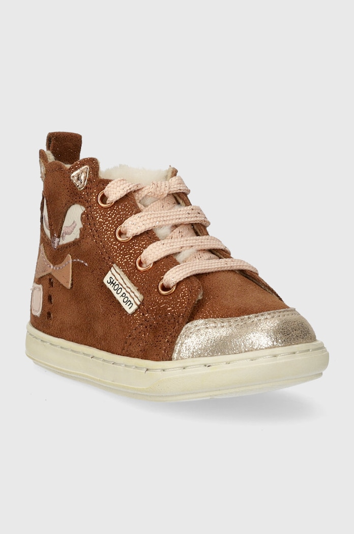 Dětské semišové zimní boty Shoo Pom P4APBR0401 hnědá AW23