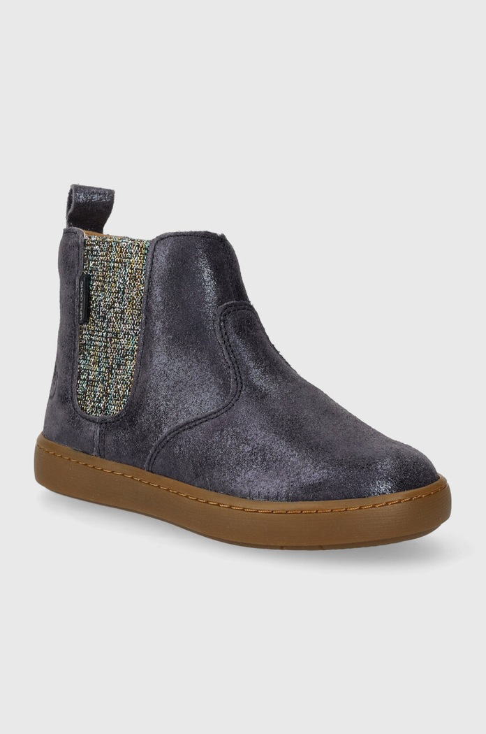 Shoo Pom botki zamszowe dziecięce P4KCAA0404.25.27 niebieski AW23