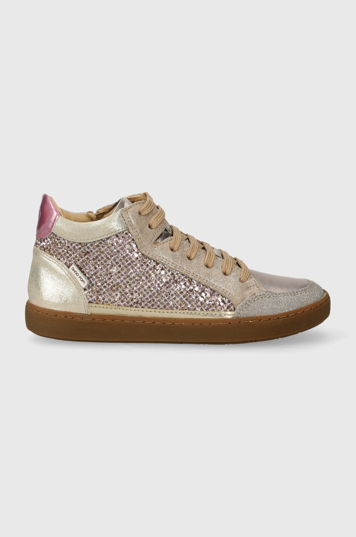 Shoo Pom sneakersy dziecięce skóra zamszowa beżowy P4KEBP0401.28.34