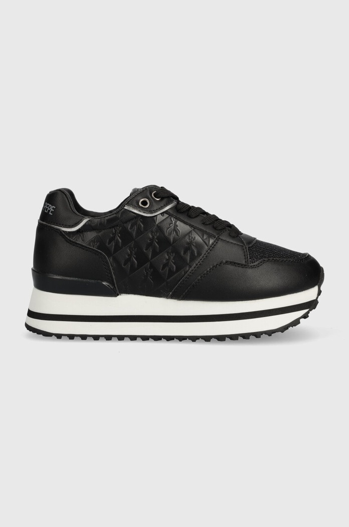Patrizia Pepe Girl sneakersy imitacja skóry licowej czarny PPJ766.35.41