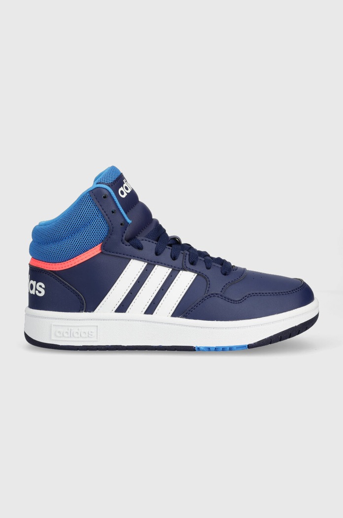 Dětské sneakers boty adidas Originals HOOPS MID 3. K imitace kůže modrá GW0400